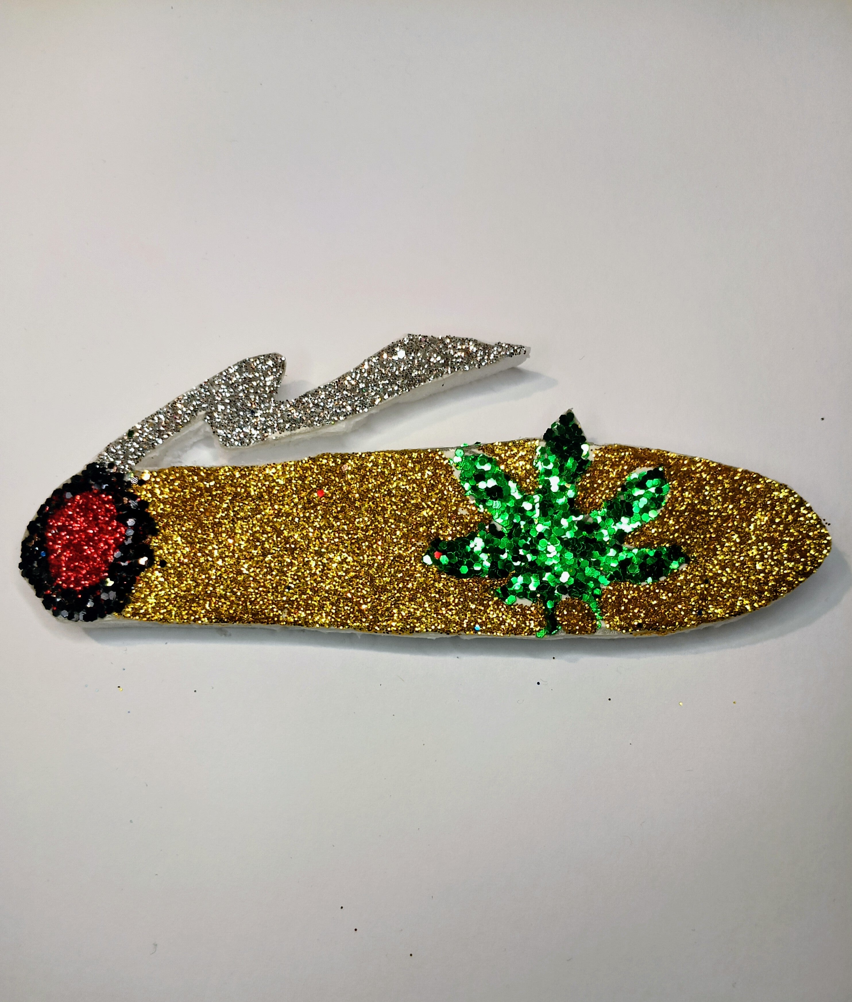420 GLITTER BLUNT NECKLACE PENDANT
