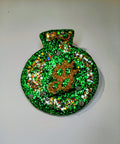 GREEN & GOLD "GG" NECKLACE PENDANT