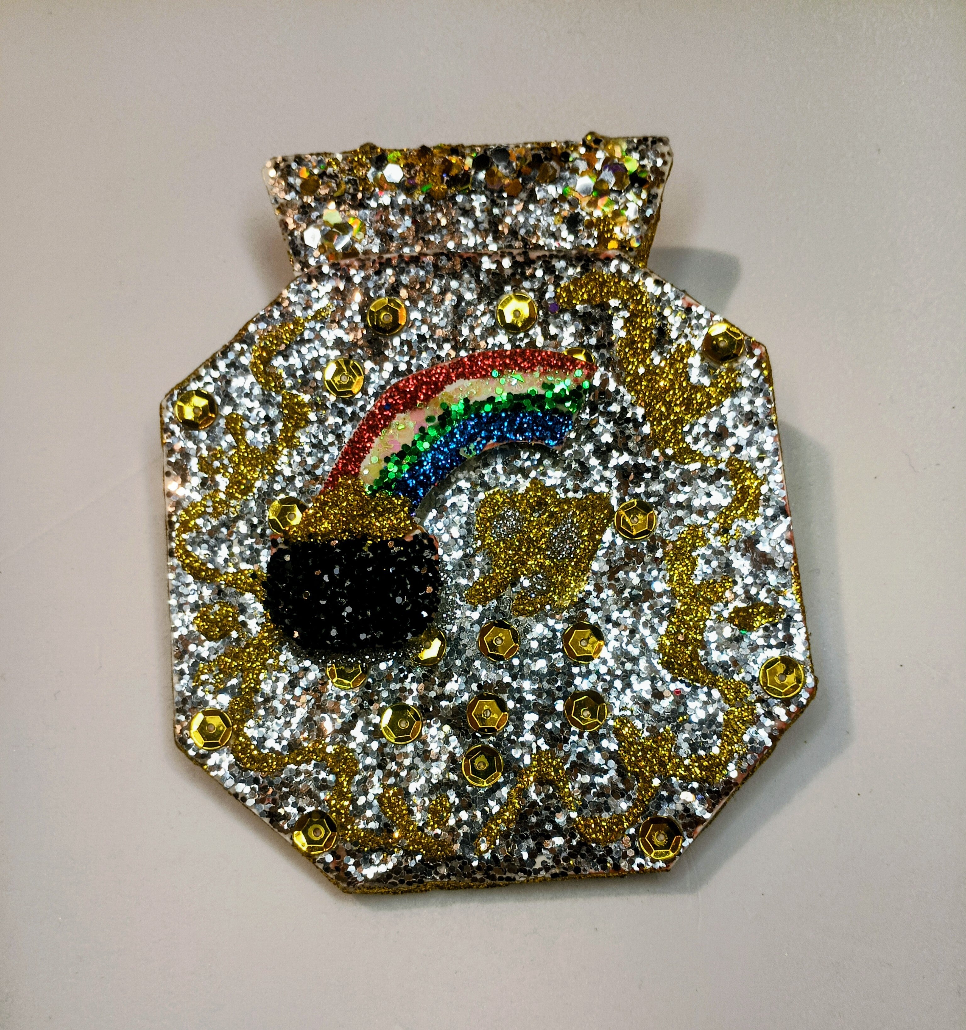 RAINBOW POT OF GOLD NECKLACE PENDANT